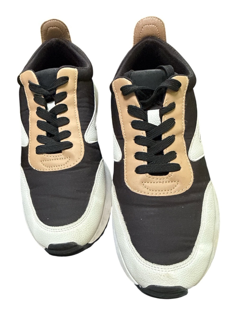 Black Beige Low‑Top Casual Sneakers DV by Dolce Vita Bossy Style Size 8.5